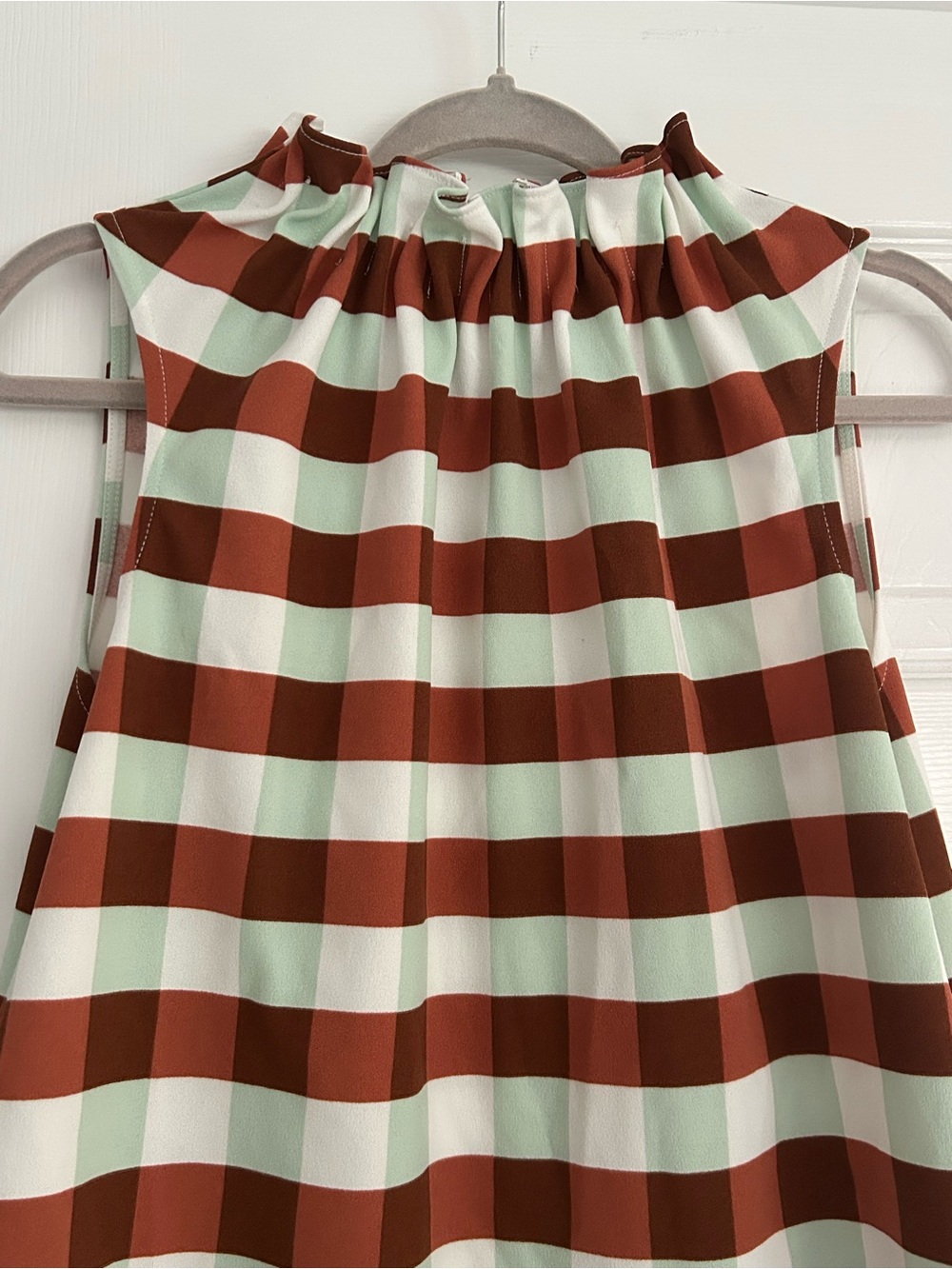 Ann Taylor Ruffled High Neck Sleeveless Blouse Size M